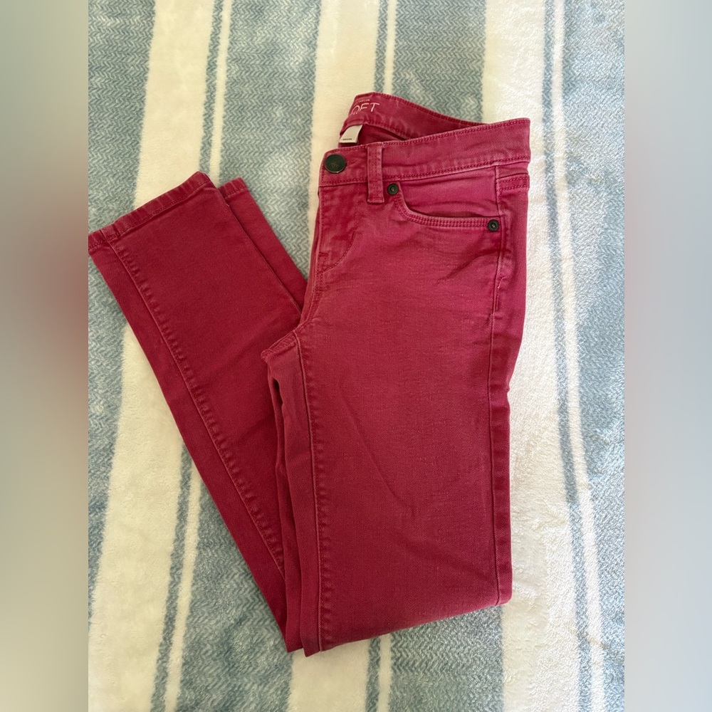 Ann Taylor -Loft Women's pink Skinny Jeans 0-Petite